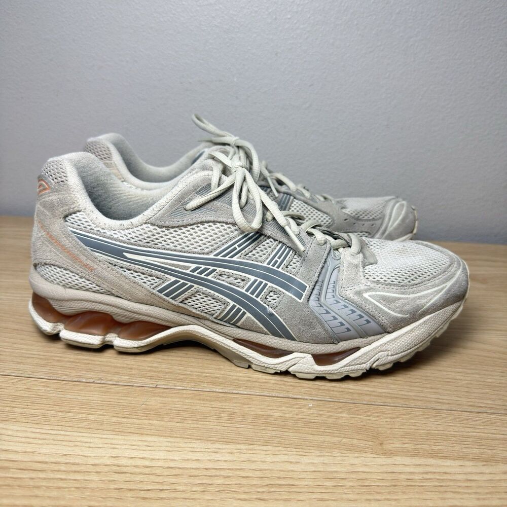 ASICS Gel-Kayano 14 Men Size 12 Shoes Birch Clay Gray Gym Workout Run Jogging